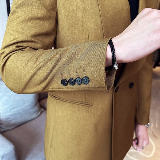 JESSONS DOUBLE BREAGE GREEN FRUTS COLLAR SUIT SUIR BUSING HEMS HEMSE BUSING CONCUTER ROBE SIMP MEMS SUIT MEN SUIS noir (costume + pantalon + C6623 Shirt White) L