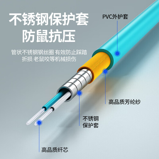 Nokoxin Telecommunications Grade Fibre Cable Om3 10 Gigabit Multimode Dual Core Faser Jumper LC-LC gepanzerte Faser-Sprungfaser für Anti-Bending-Maschinenraumtechnik Spezialfaser-Springfaser-Panzer 10 Gigabit Multimode Dual Core LC-SC (OM3) 20 Meter