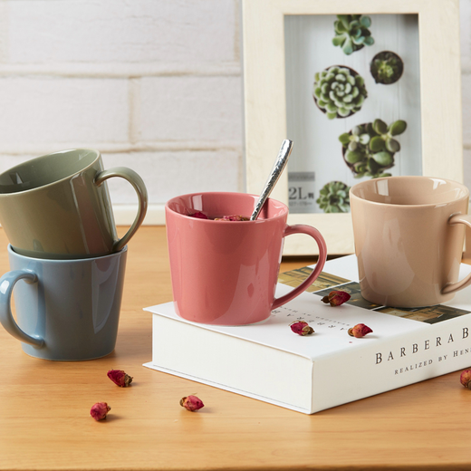 NITORI Yideli Home Furnishing Office Coffee Cup High-Looking Simple Drinking Cup Ceramic Conical Mug Blue