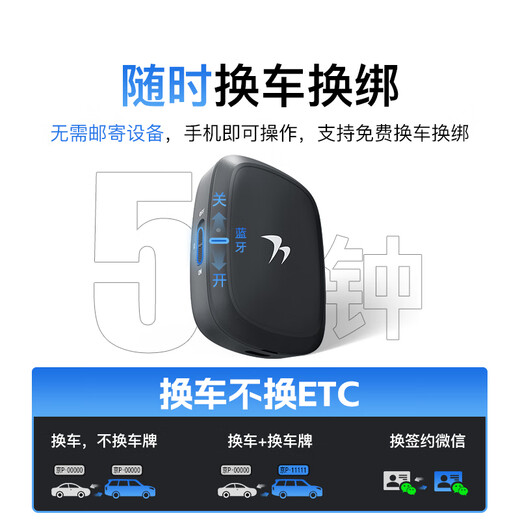 Wanji Technology's new smart cardless etc equipment, no service fee, ETC processing, switchable and rechargeable, nationwide black