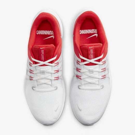 Nike (Nike) Мужские ботинки Spring Новая открытая фитнес-тренинга спортивная обувь для спортивных туфлей сетчатой ​​дышащей легкой износостойкой устойчивой к амортизации повседневной кроссовки DA1105-100 Белый и красный/Красный/квест 4 43
