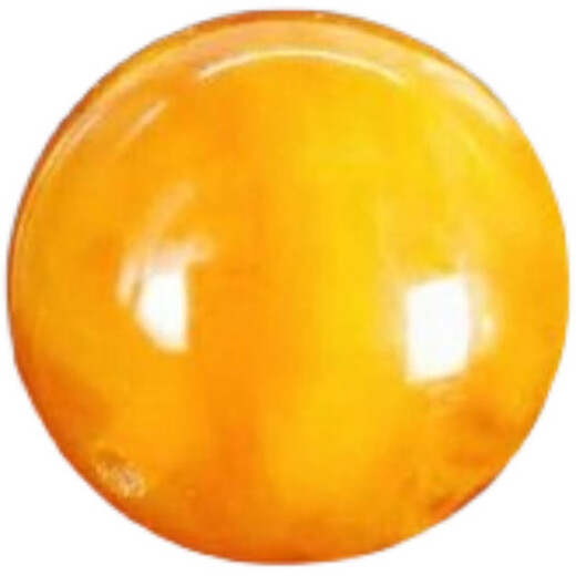 Shantou Lincun DL 1998520 Valentine's Day gift beeswax single beads natural chicken fat yellow amber round beads scattered diameter 8mm 4 pieces