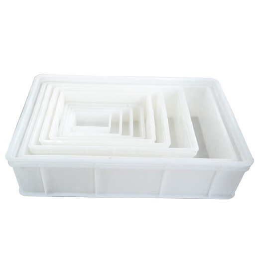 Jingulao Logistics turnover box Thickened plastic tool parts box storage box No. 1 blue 710*455*180mm KZS-698