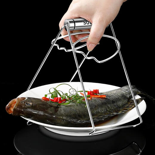 304 stainless steel anti-scalding bowl clamp, steamed vegetable clamp, plate clamp, bowl clamp, kitchen anti-slip Taishan clamp, 304 steel extra thick version