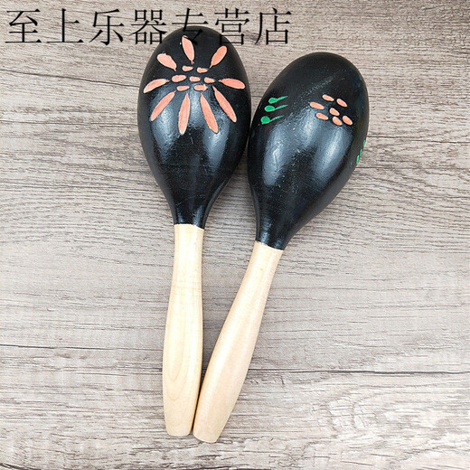 
Large wooden sand hammer Orff musical instruments Children's percussion instruments Kindergarten early education teaching aids Music Sand Ball Primary School Large sun flower blue sand hammer one length 24 cm solid wood