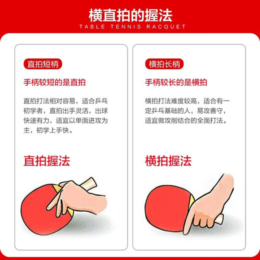 DOUBLE FISH table tennis racket 036A horizontal double racket beginners high elasticity training brand set with 3 balls