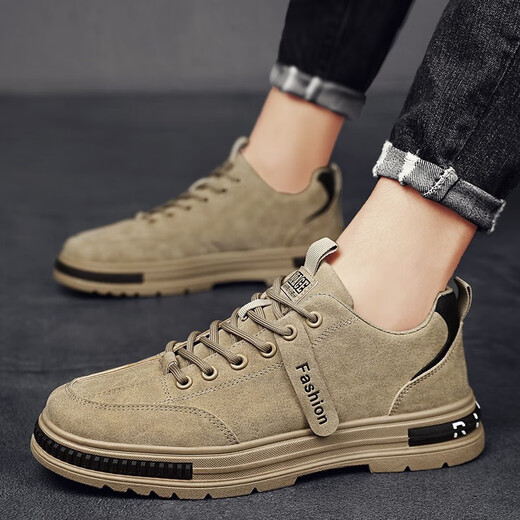 Nicht eingeschränkte arbeitssparende Schuhe für Herrenschuhe wasserdicht und nicht rutschfeste Arbeiten auf der Baustelle Kee-resistente Schweißschuhe Frühling und Sommer atmungsaktives weiche Sohle funktionelle Schuhe RF-WF613 Khaki 39