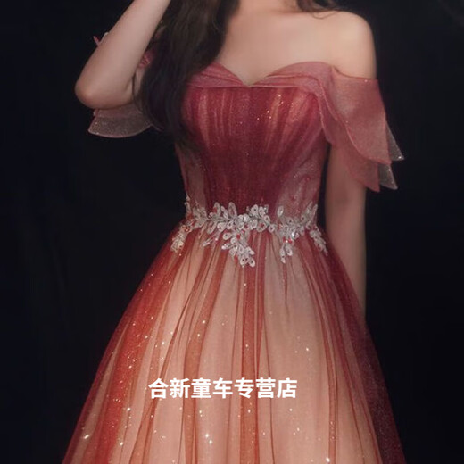 崎腊礼服女宴会晚礼服高档小个子高级新款连衣裙轻奢高端裙长款优雅气 图片色 S