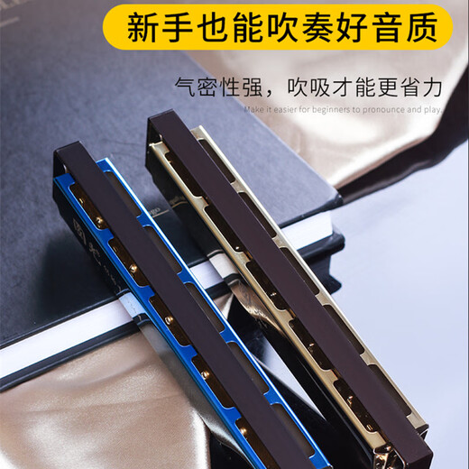 Guoguang harmonica 24-hole single-tone C-tune double-row digital phonetic symbol beginners students children girls boys entry-level single-tone C major 24-hole single-tone [Chinese Red] with original gift