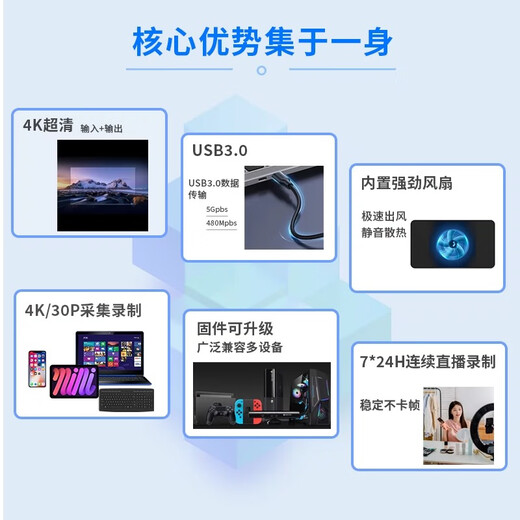 美乐威采集卡4k 60帧 RGB32 直播采集卡相机电脑专业外置高清视频教育医疗美妆服装适配佳能索尼康旗舰店 4KPlus【京仓次日达&含专票】HDMI版