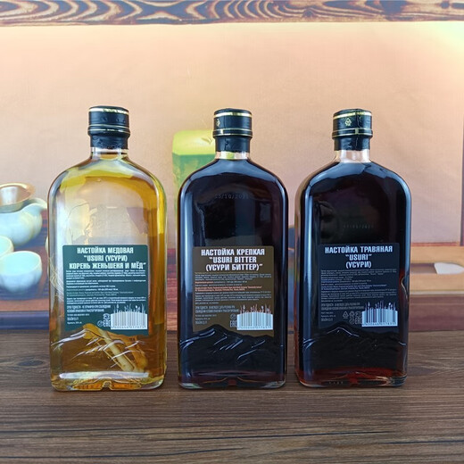 USURI俄罗斯进口虎头酒500ml小老虎巴里赞母强町酒配制酒男性酒伏特加 蜜鹿香酊 500mL 1瓶