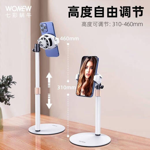 Wonew Colorful Snail Mobile Mobile Radiator Radiator silencioso Soporte de escritorio silencioso Semiconductor Semorcontorado Rápido Reléctramiento en vivo Juego de calor Disipación de calor Angulización de metal Ajustable Soporte de metal Ajustable* Splacket Radiator Splacket + Posición de cámara dual [Apple Android Universal] [congelación rápida silenciosa]