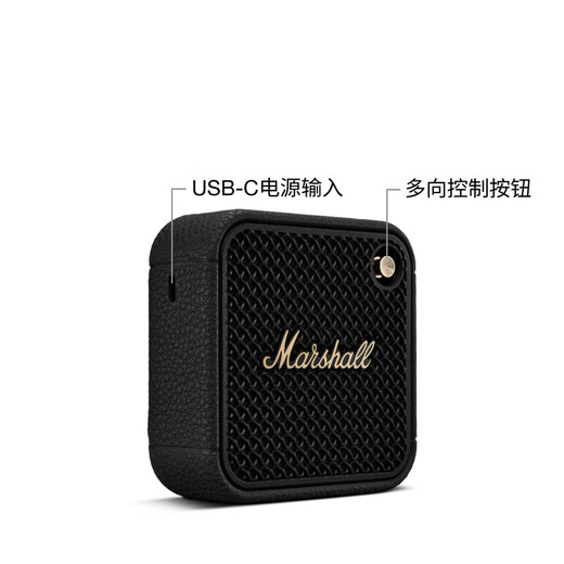 Marshall WILLEN II Speaker Portable 2nd Generation Wireless Bluetooth Home Outdoor Dustproof Waterproof Battery Life Holiday New Year Gift Small Speaker Black Gold