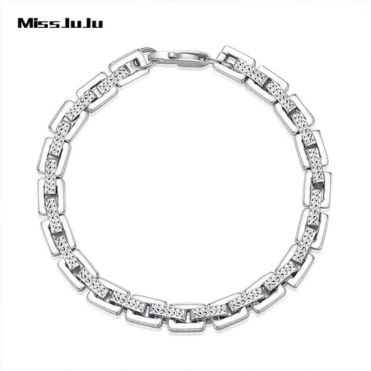 Miss JuJu PT950 platinum dense card cross bracelet for men, domineering real platinum thick bracelet, car pattern version 12.61g, 18cm long, about 4mm thick