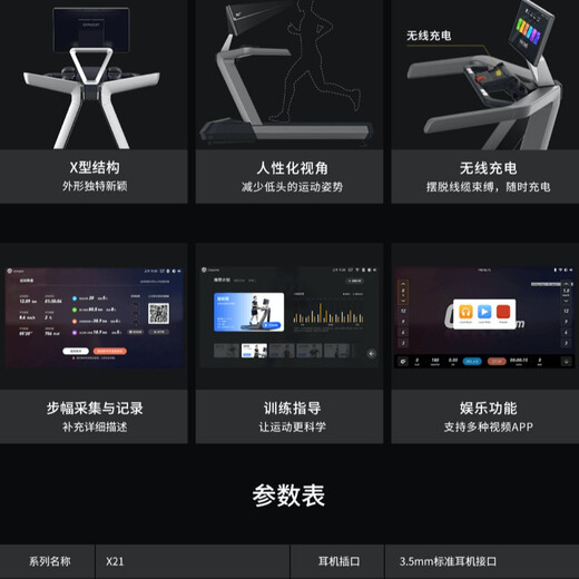 GYMGEST A21 commercial smart treadmill 21.5 inches