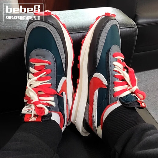 耐克（NIKE）【严选好物】耐克 Sacai X Nike LDV WAFFLE 三方联名鞋运动跑鞋 黑蓝红解构DJ4877-300 40