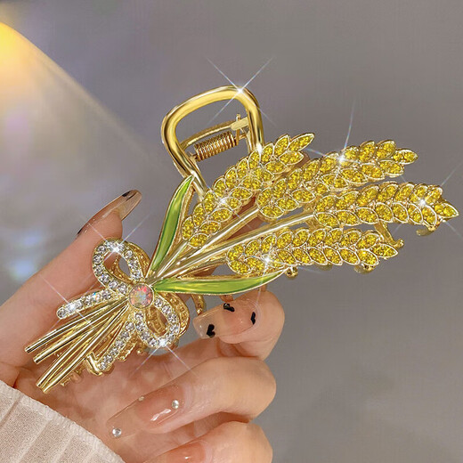 Gunai wheat ear hairpin headdress for women 2025 high-end grabber hairpin hair accessory birthday gift for girls, high-end and practical