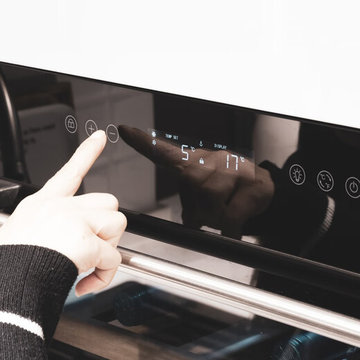 XSAN built-in red wine cabinet, constant temperature and humidity wine cabinet, household small living room built-in refrigerated cabinet, 24 bottles air-cooled single temperature & warm extraction combination