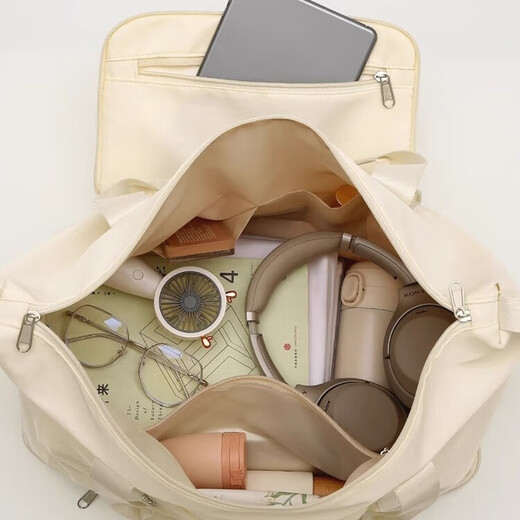 Bolsa de viaje de corta distancia xingxi para mujeres Bolsa de equipaje portátil de gran capacidad para bolsas de almacenamiento de la bolsa de entrega para viajes de negocios de viaje de viaje portátil Bag White [plegable + expandible]