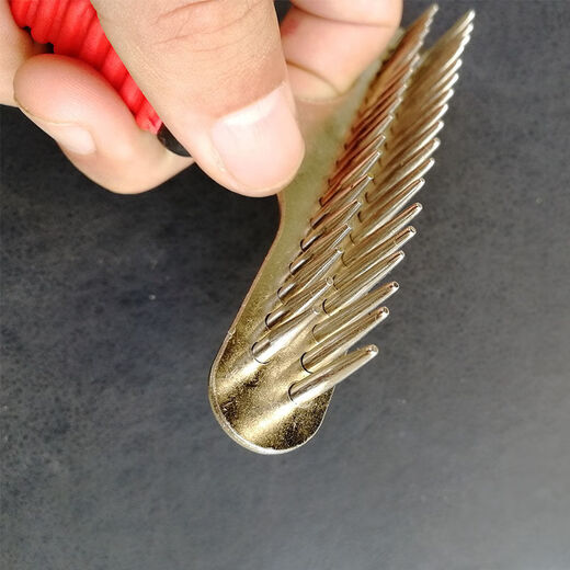 Jiajiemei Dog Comb Golden Retriever Teddy Combing Artifact Pet Dog Hair Brush Bath Brush Large Dog Hair Removal Comb Double Row Needle Comb (No Gifts)