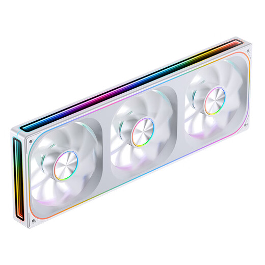 乔思伯（JONSBO）ZA-360WR ARGB版白色反叶 12CM*3机箱风扇（四面一体千层镜光效/3连体/铝质铭牌/PWM公母头）