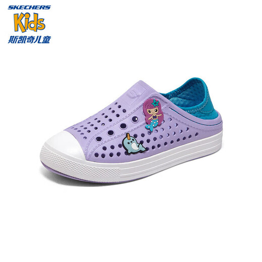 SkechersSkechers斯凯奇童鞋一脚蹬包头凉鞋春夏季女中童洞洞鞋308310L