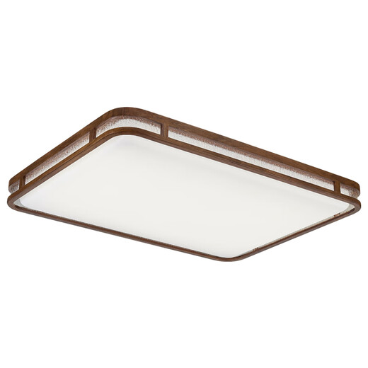 Cobre Heart Muyun NUEVA Luz de techo chino Espectro completo Protección de la vista Sala de estar Ligera de la luz de la luz del centro del centro de la nuez negro inteligente J9898 46*46 cm Spectrum completo de tres colores Dimming Dimming
