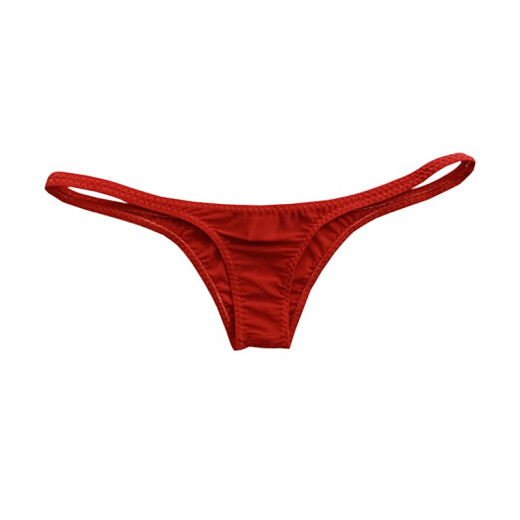UNDERMOON ultra-thin ice silk women's bikini briefs solid color mini small hip tight low waist sexy women's underwear pink one size 1.8-2.2 feet