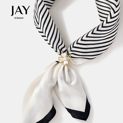 Jay four-leaf clover scarf buckle square scarf buckle clothing fixed buckle scarf buckle birthday gift for mother and elders