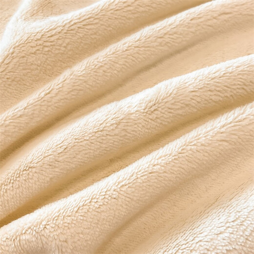 Antarctic Milk Fleece Four-Piece Set 2024 New Flannel Coral Fleece Plus Fleece Thickened Bedding Sheets Winter Bedding Champagne + Gentleman Gray [Double-sided Fleece Thickened] 1.8m Bed Four-Piece Set [Quiece 200*230cm]