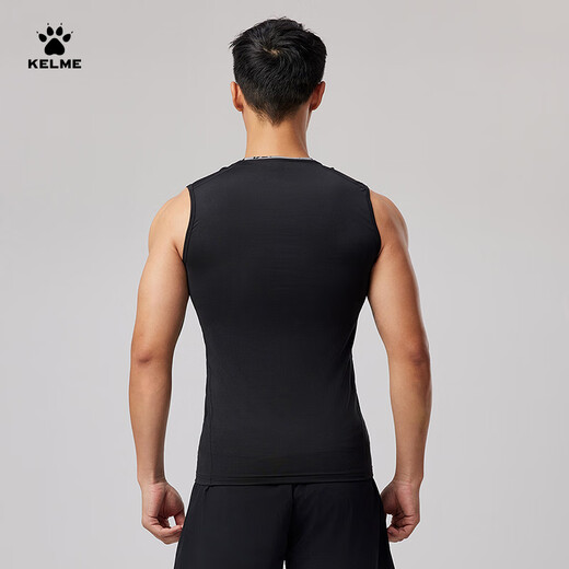 Kelme / Karme Ärmel und Strumpfhosen für Männer Fußball Elastizierer Sommer laufen atmungsaktives Schweiß Training Fitnessanzug Schwarz XL 180