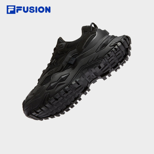 Fila Fusion Fila Modemarke Harte Süßigkeiten Männer Schuhe Winter dicker Sohle Erhöhung Schuhe Sneaker Schwarz Daddy Schuhe Auto Schwarz/Schwarz-SB 40.5