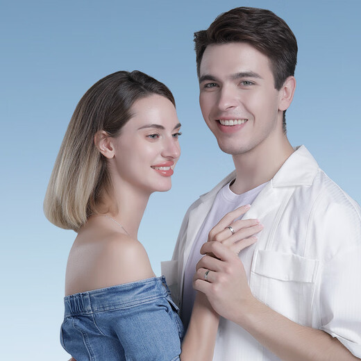 Luxury beads in stock sparkling smoke pt950 platinum ring men and women platinum couple rings wedding ring plain ring No. 13 4.43g