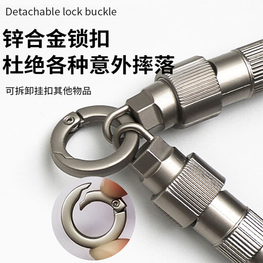 rurihai【可充电】手机挂绳挂脖手机挂件斜挎挂脖款编织挂饰手机背带防掉神器手腕短款防盗摔苹果男士型 斜挎/挂脖款丨1.2米丨贈贴片 CtoTYPE-C【双typeC】60W