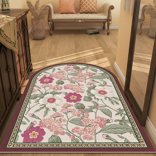 Gu Die sense entrance door mat floor mat household foot mat entrance door American retro entrance door entrance Y-Smiley Ruyan-horizontal version 80*120CM entrance door