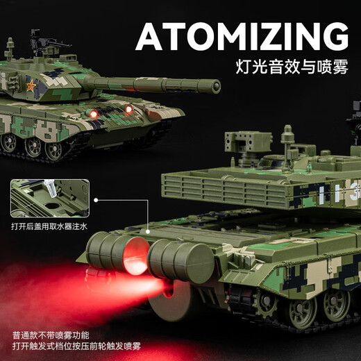 Yixuan Toy Tank Toy Toy Military Model Legierung Simulation Truck Panzer Raketen Fahrzeug Kinderjunge Baby Spielzeugauto Typ 99A Haupt Battle Tank Camo (sprühbar)