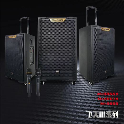 La troisième génération de la troisième génération de Malata dans trois quarts Danse carrée haute puissance haute puissance Mobile Bluetooth Mobile Trolley Sound Card En haut-parleur avec microphone sans fil M + 9867A [basse de 12 pouces + 2 microphones]
