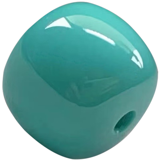 Fat Donglai same style turquoise old type barrel beads natural I raw ore high porcelain round beads with loose beads without optimization jelly high porcelain green jade old type beads 10MM*8MM/piece