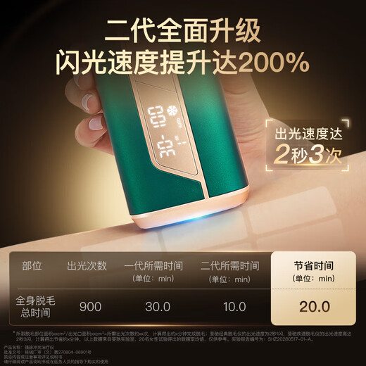 Fichi Valentine's Day Gift Rapid Hair Removal Device Ice Jade Second Generation Freezing Point Flash Medical Standard Underarm Body Private Part Lip Hair Shaving Epilator Whole Body Second Generation Ice Jade Rapid Series