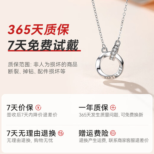 The only (Winy) Mobius sterling silver necklace, women's pendant, birthday gift for girls to give to their girlfriends and wives, silver jewelry, light luxury niche