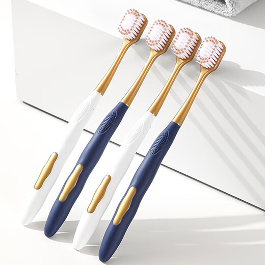 Jepoo Zahnbürste Weiche Borste Erwachsene Hausdekoration Haushalt Ultrafeine ultra weiche Zahnbürste (Weiche Borste mit breiter Kopf) 6 Teile 1 Set