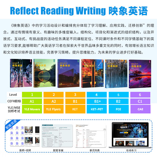 Genuine National Geographic Junior and High School Listening, Speaking, Reading and Writing Training Textbook Reflect Image English Level 123456 Listening, Speaking, Reading, Writing, including online account Level 2 (reading, writing) Image English