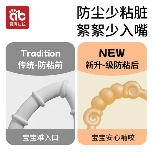 AIBEDILA baby teether hand ball, baby can chew on molars, chewable toy chew, anti-eating hand silicone baby chew ball, special price, atomic silicone ball - heart-shaped transparent model