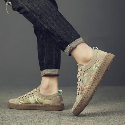 VISTURSI brand shoes for men 2025 summer new breathable Korean casual shoes trendy versatile canvas shoes men's shoes black 38