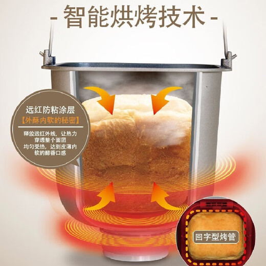 Panasonic National Subsidy Household Bread Machine PT1001/WTP1001 Multifunctional Dough Mixer Toaster Intelligent Fully Automatic Bread Machine Kneader PT1001 Rose Gold