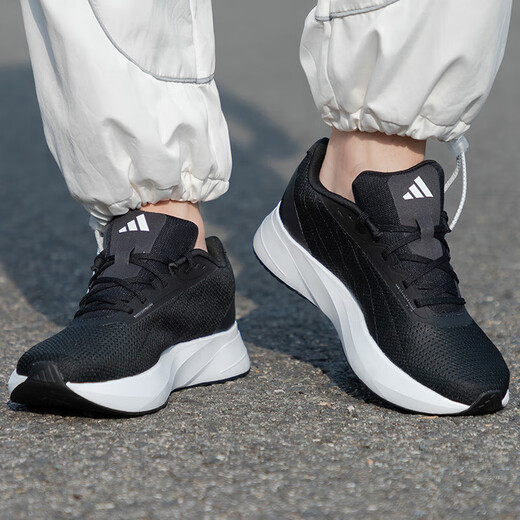 
Adidas men's shoes 2025 autumn new low-top trendy cushioning sneakers lightweight casual breathable running shoes ID9849/black and white/LIGHTMOTION technology 41