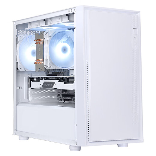 SAMA M2 Air Snow Desktop Computer Desktop Small Case Standard Type-C/Dual U3/Mesh Cooling on the Left Side/Supports M-ATX motherboard, 240 water cooling