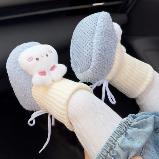 Miduer winter newborn baby shoes with velvet, thickening and warmth, male and female baby shoes and socks, soft-soled toddler shoes, soft-soled non-falling cotton shoes, pink (warm socks with cotton shoes - Nuantu) 11 cm inner length S size (recommended for babies 0-6 months old)
