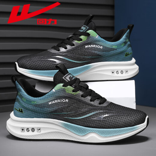 Huili Herrenschuhe Sommer Soft Soft Sneakers Herren atmungsbezogene vielseitige Laufschuhe Anti-Slip Black Lake Blue 41