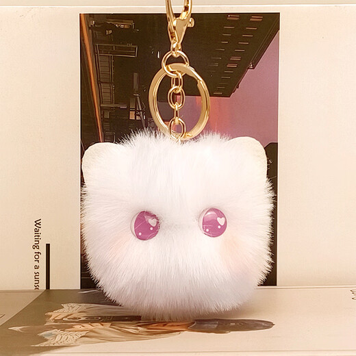 Hai Yiduo Blush Cat Pendant Plush Coolchain милая девочка сердце кошачья школьная сумка, висящие украшения кукол, черные кошачьи раунд (глаза)